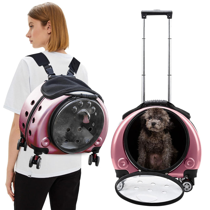 PETCUTE Haustier Rucksack,Faltbare Haustier-Tragerucksack Bis 7.5 Kg mit Herausnehmbarer Matte,Gute