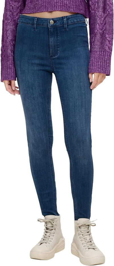 Q/S by s.Oliver Damen Jeans Hose, Sadie High Rise Skinny Leg 36W / 32L Blau, 36W / 32L Blau