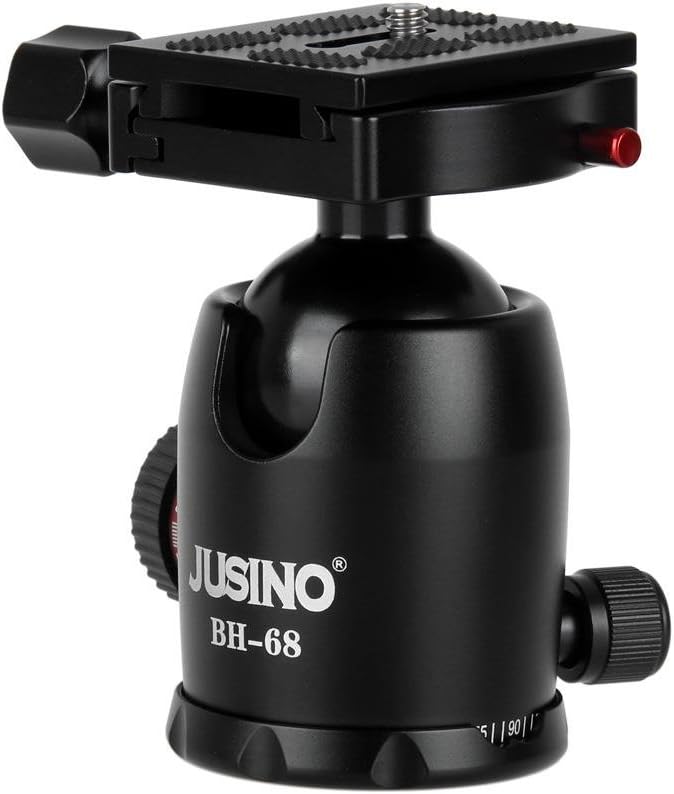 JUSINO BH-68 Kugelkopf Stativkopf aus Aluminium, 15kg Belastbarkeit