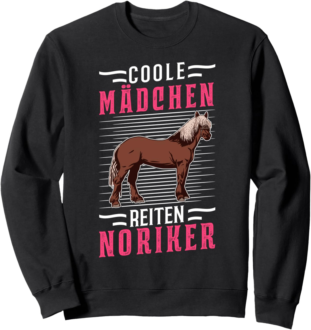 Coole Mädchen reiten Noriker Pferdesport Voltigieren Sweatshirt