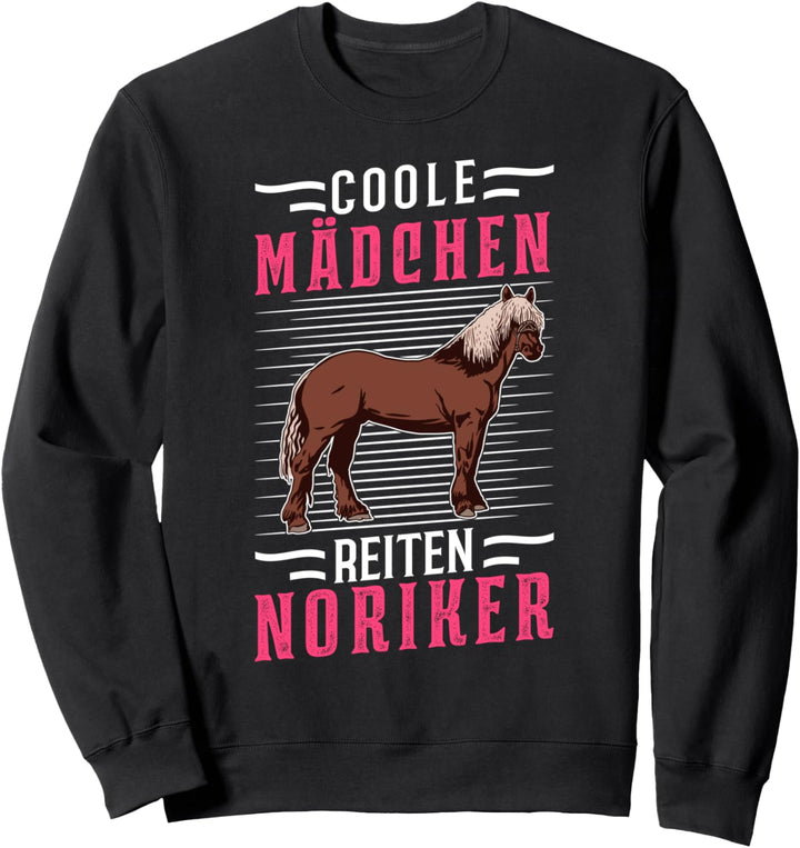 Coole Mädchen reiten Noriker Pferdesport Voltigieren Sweatshirt