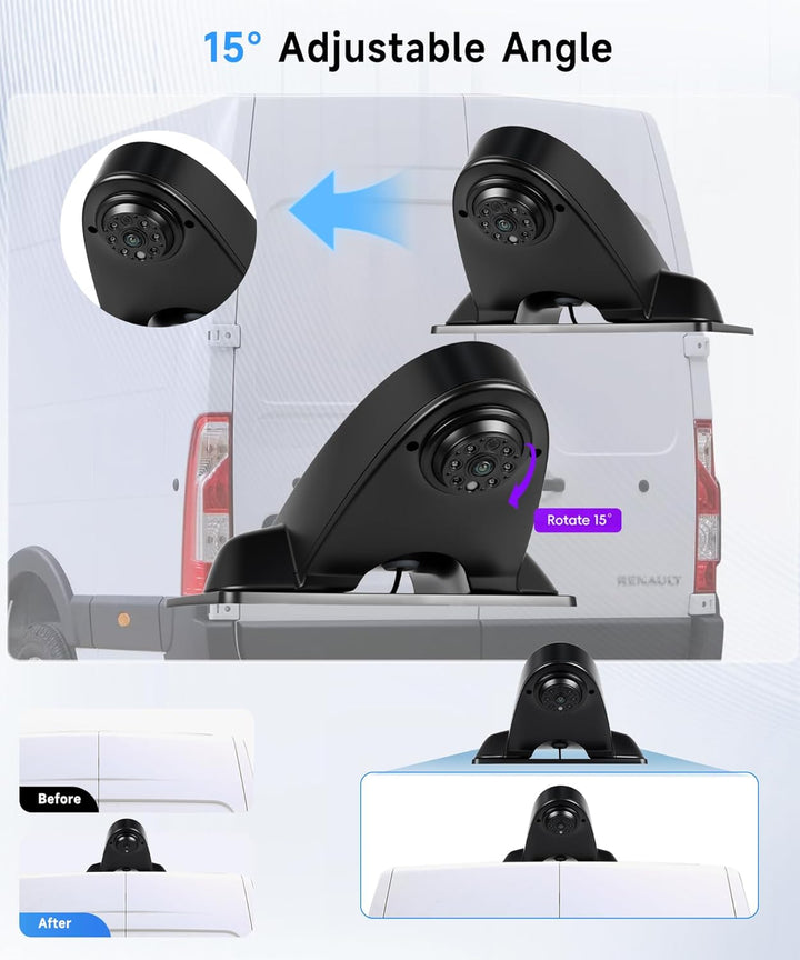 Hodozzy Rückfahrkamera für Mercedes Benz Sprinter 2006-2018, Auto-Kamera für Dritte Bremsleuchte, IR
