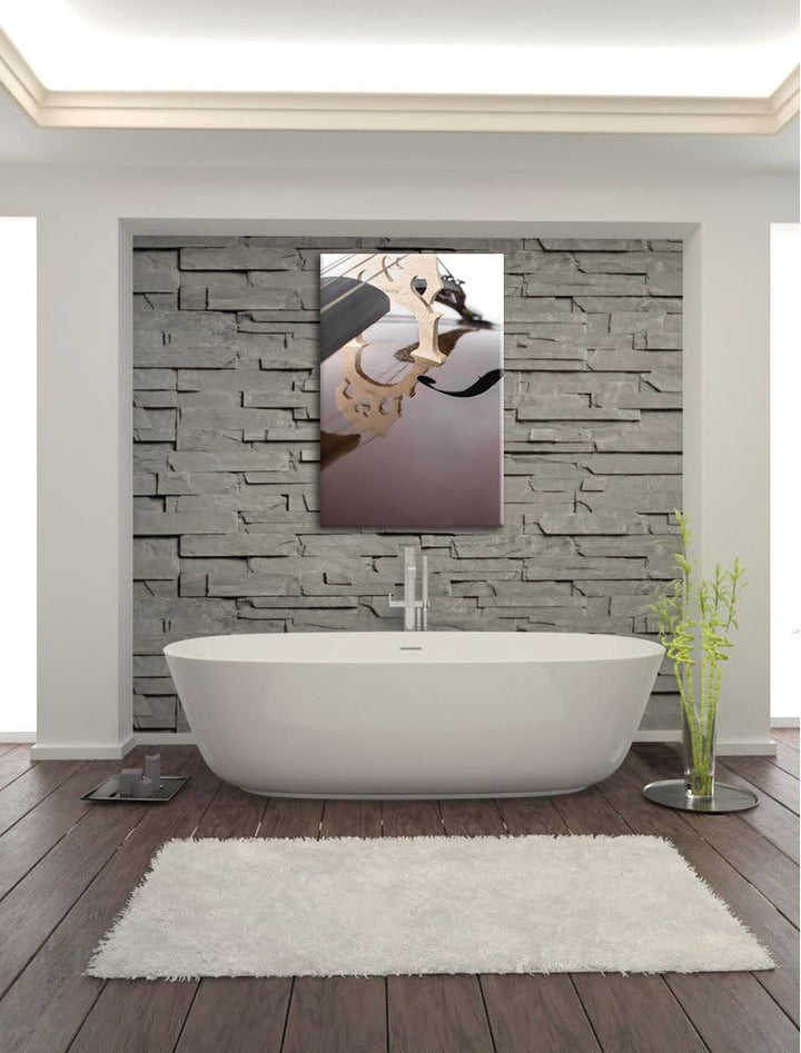 Pixxprint Cello, Format: 100x70 auf Leinwand, XXL riesige Bilder fertig gerahmt mit Keilrahmen, Kuns