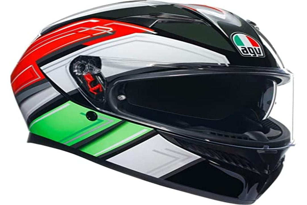 AGV K3 Wing Integralhelm (schwarz/rot/weiss/grün), M (57)