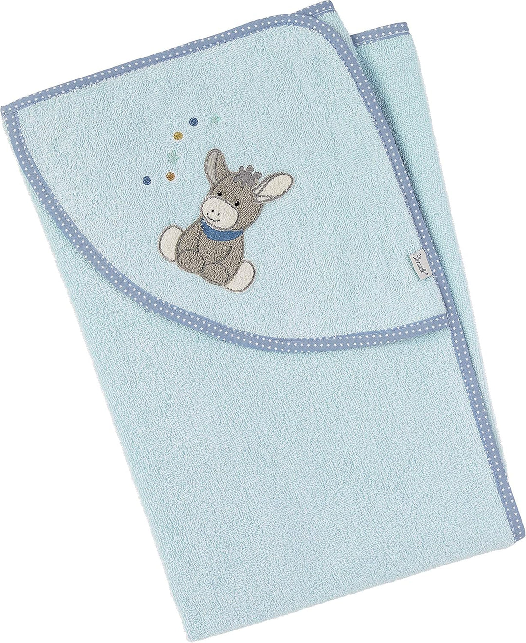 Sterntaler Baby Handtuch Kapuze - Kapuzenhandtuch EMMI - Badeponcho- 100% Baumwolle, schnell trockne