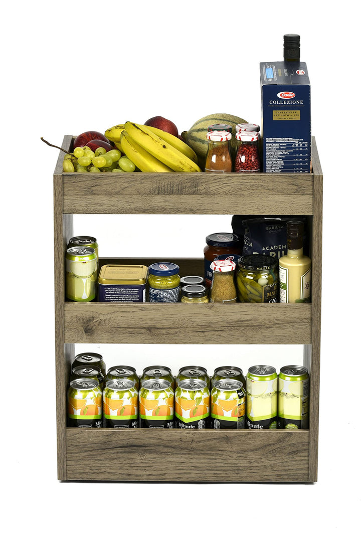 Iris Ohyama, Kleines Aufbewahrungsmöbel mit Rollen, Container, Servierwagen, Wagen mit Rädern/Design