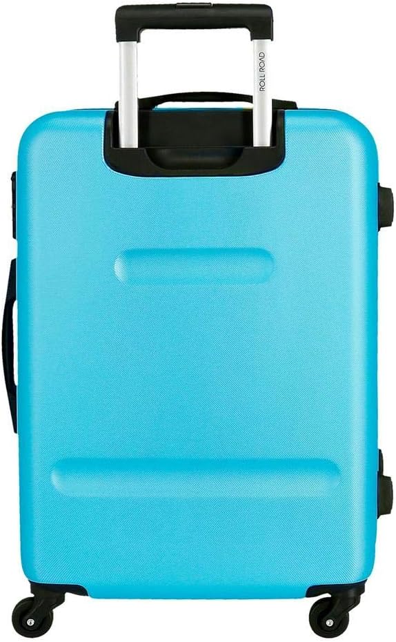 Roll Road Flex Kofferset Blau 55/65/75 cms Hartschalen ABS Kombinationsschloss 182L 4 Räder
