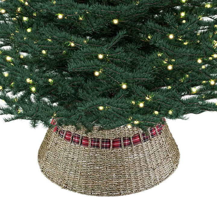 Meisterhome Model 1 Weihnachtsbaum Kragen/Weihnachtsbaum Rock aus Seegras in Natur Farbe - Ø 60 cm -