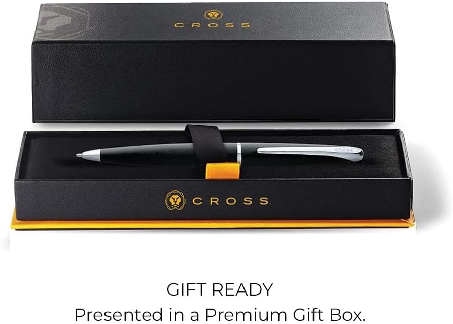 Cross ATX Kugelschreiber (Drehmechanik, Strichstärke M, Schreibfarbe schwarz, inkl. Geschenkbox) bas