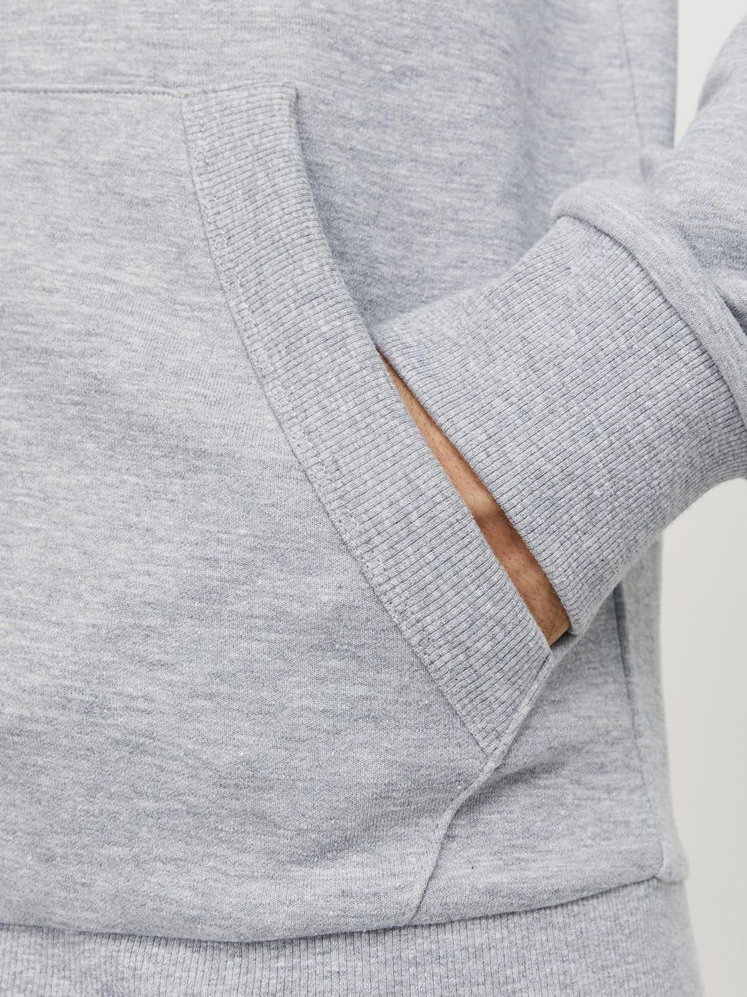 JACK & JONES Male Sweatshirt mit Reissverschluss Logo Sweatshirt mit Reissverschluss, Light Grey Mel