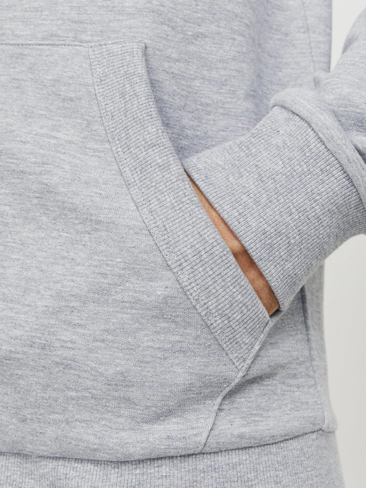 JACK & JONES Male Sweatshirt mit Reissverschluss Logo Sweatshirt mit Reissverschluss, Light Grey Mel