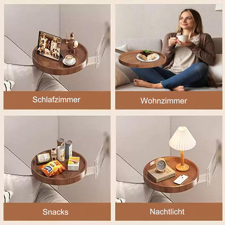 Wandtisch Klappbar Balkontisch Hängend Klapptisch Wand Rund | Um 180 Grad Drehbares Wandregal Platzs