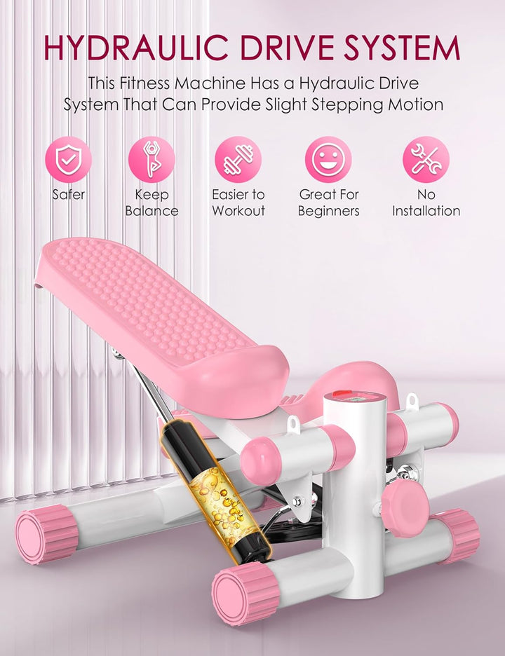 KitGody Mini-Stepper für Übungen, Treppenstepper 150 kg Kapazität, Workout-Stepper für Training zu H