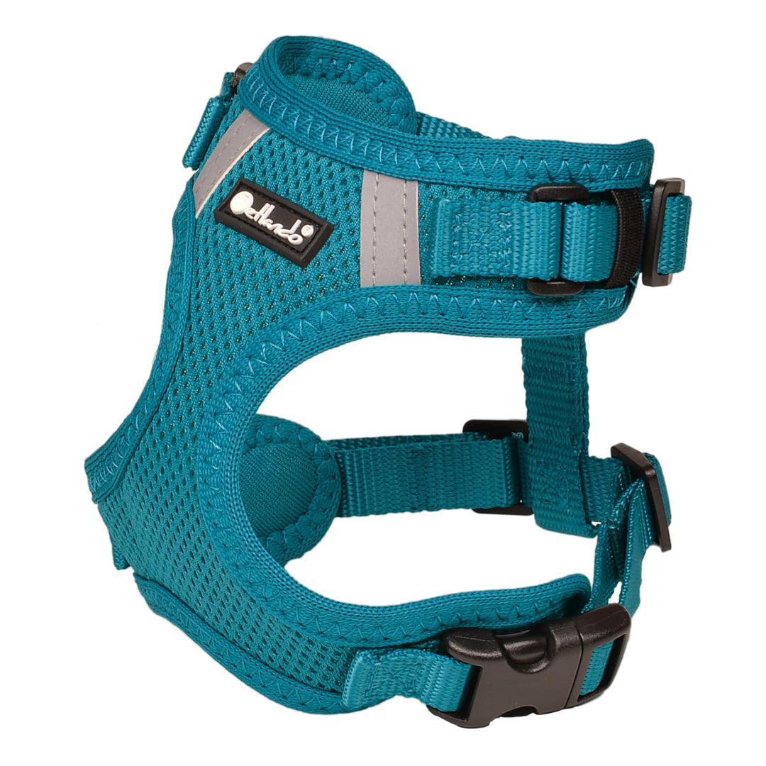 Petlando Hundegeschirr Mesh Vest, leichtes Brustgeschirr aus weichem Mesh & Nylon, stufenlos verstel