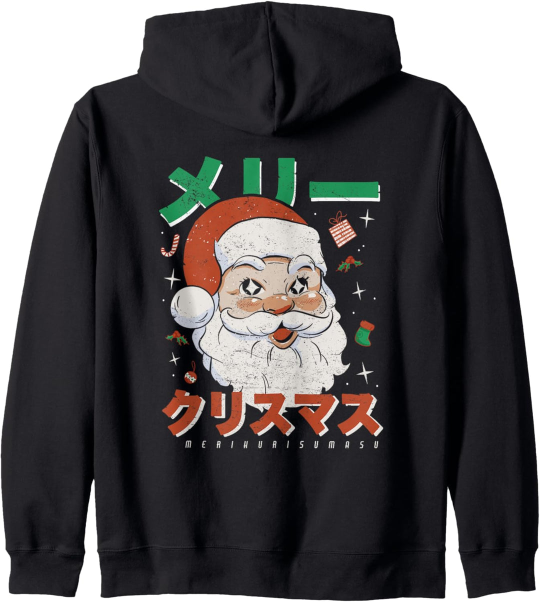 Japanische Kawaii Santa Claus Weihnachtsmann Frohe Weihnacht Kapuzenjacke