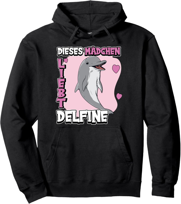 Kinder Delfin Sachen Tümmler Dieses Mädchen liebt Delfine Pullover Hoodie
