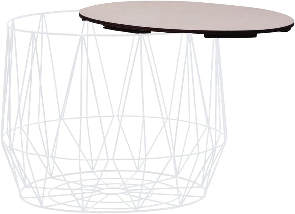 vidaXL Couchtisch 2-TLG. Korbtisch Beistelltisch Kaffeetisch Sofatisch Wohnzimmertisch Metallkorb Sa