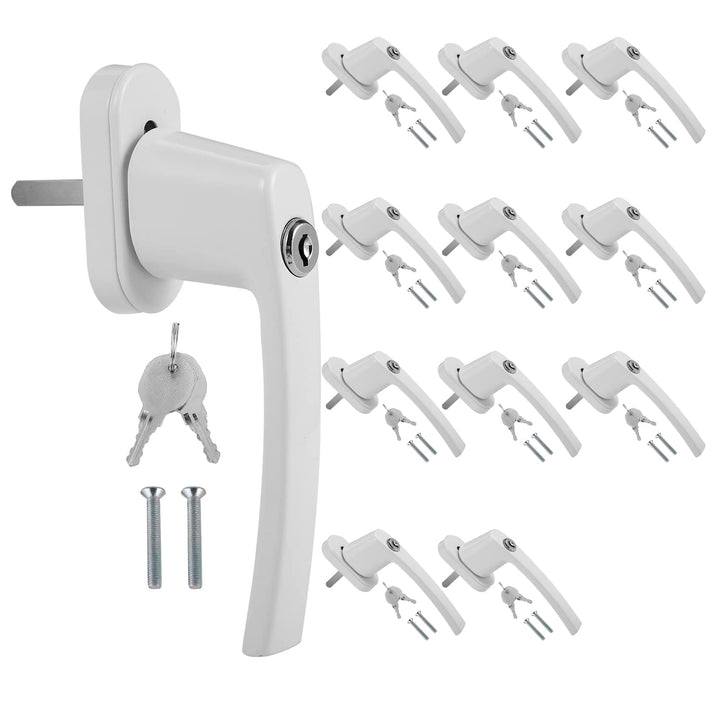 Jopassy Aluminium Fenstergriff mit Schloss in Stiftlänge 35cm Abschliessbare Fenstergriffe,Kindersic