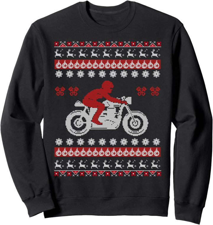 Hässlicher Weihnachtsstrickjacke-Entwurf für Cafe Racer Sweatshirt
