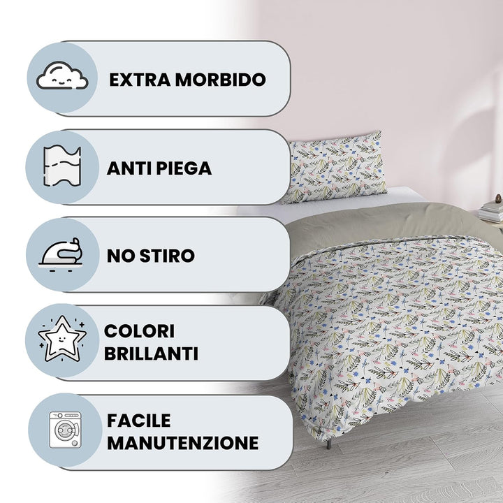 Italian Bed Linen Fantasy Bettbezug, Provenza, Kleine doppelte