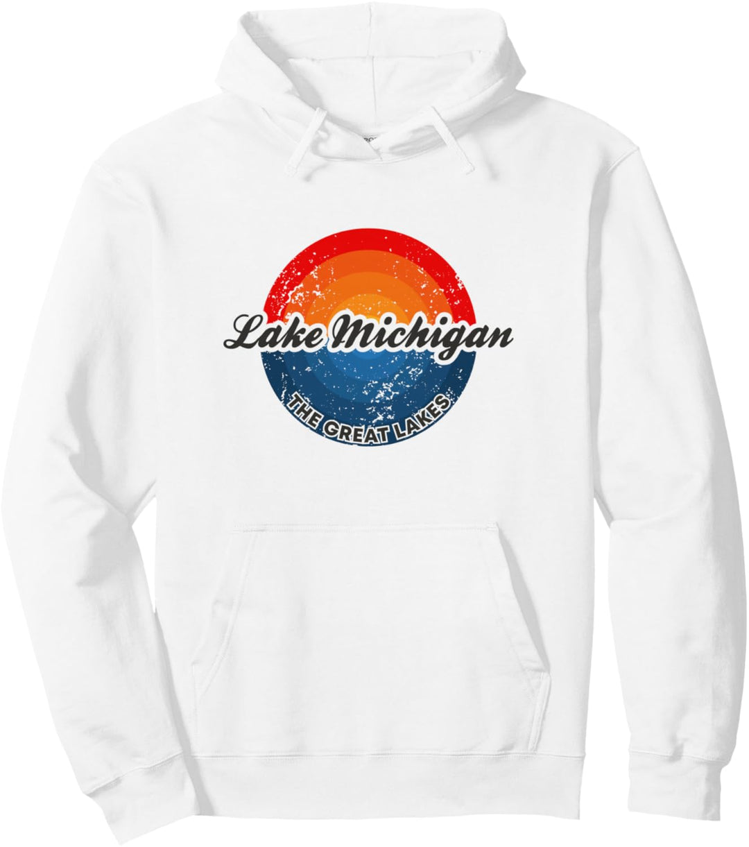 Lake Michigan Michigansee Sonnenuntergang The Great Lakes Pullover Hoodie