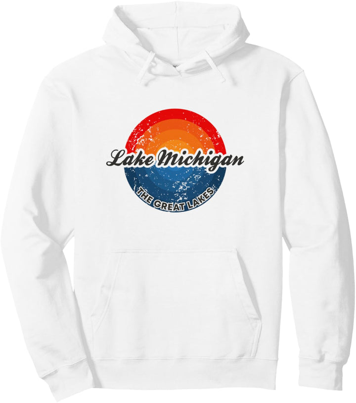 Lake Michigan Michigansee Sonnenuntergang The Great Lakes Pullover Hoodie