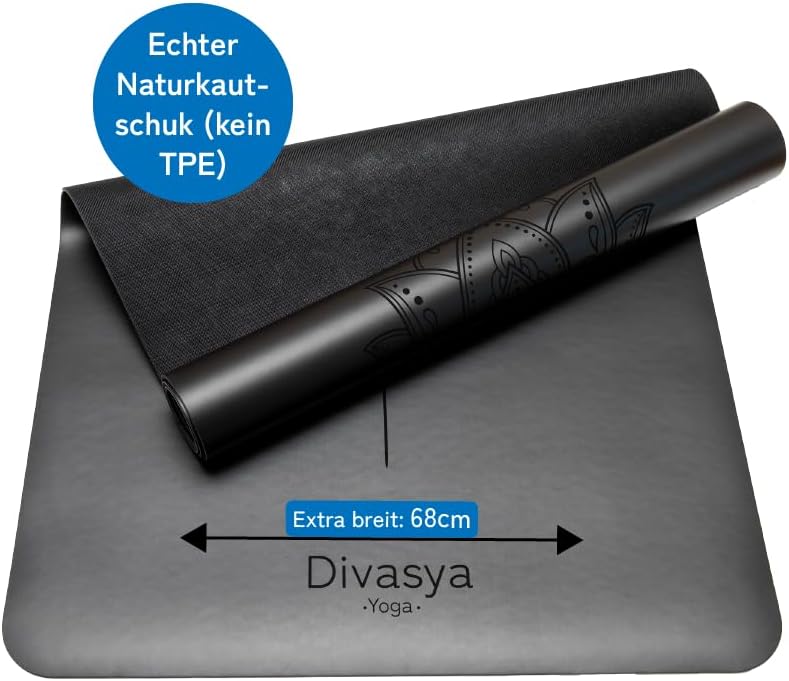 Premium Yogamatte rutschfest: Naturkautschuk rutschfest & japanische professional grip Oberfläche |