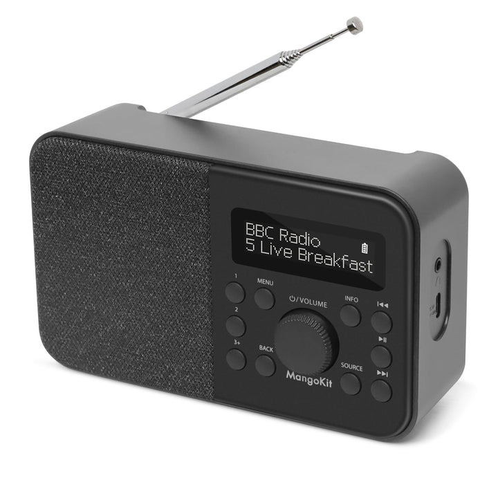 MangoKit PR2S Tragbares DAB+ Digitalradio,Küchen-FM-Radio,Bluetooth-Lautsprecher,Persönliches DAB-Ra