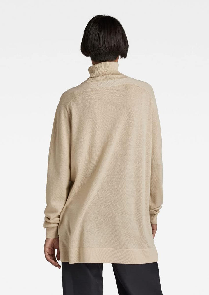 G-STAR RAW Damen Loose Knitted Turtleneck Pullover Knits XS Beige (Brown Rice D22502-b692-d309), XS