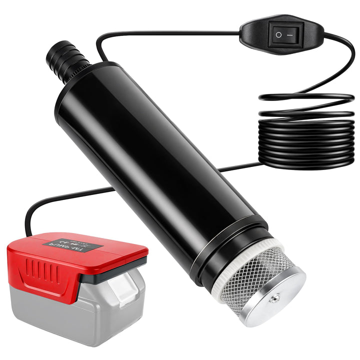 Akku Wasserpumpe kompatibel mit Einhell 18V, 30 L/min, Leise Gartenpumpe, Tauchpumpe Klein für Regen