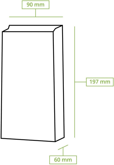 Blockbodenbeutel Grösse S mit Sichtfenster biologisch abbaubar 500 Stk. I Papiertüten aus Kraftpapie