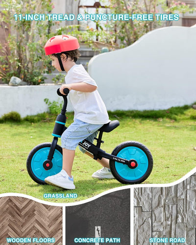 UBRAVOO Fit 'n Joy Kinderfahrrad Fahrräder, 4-in-1 Laufrad für Kinder mit Pedalen und Stützrädern, T