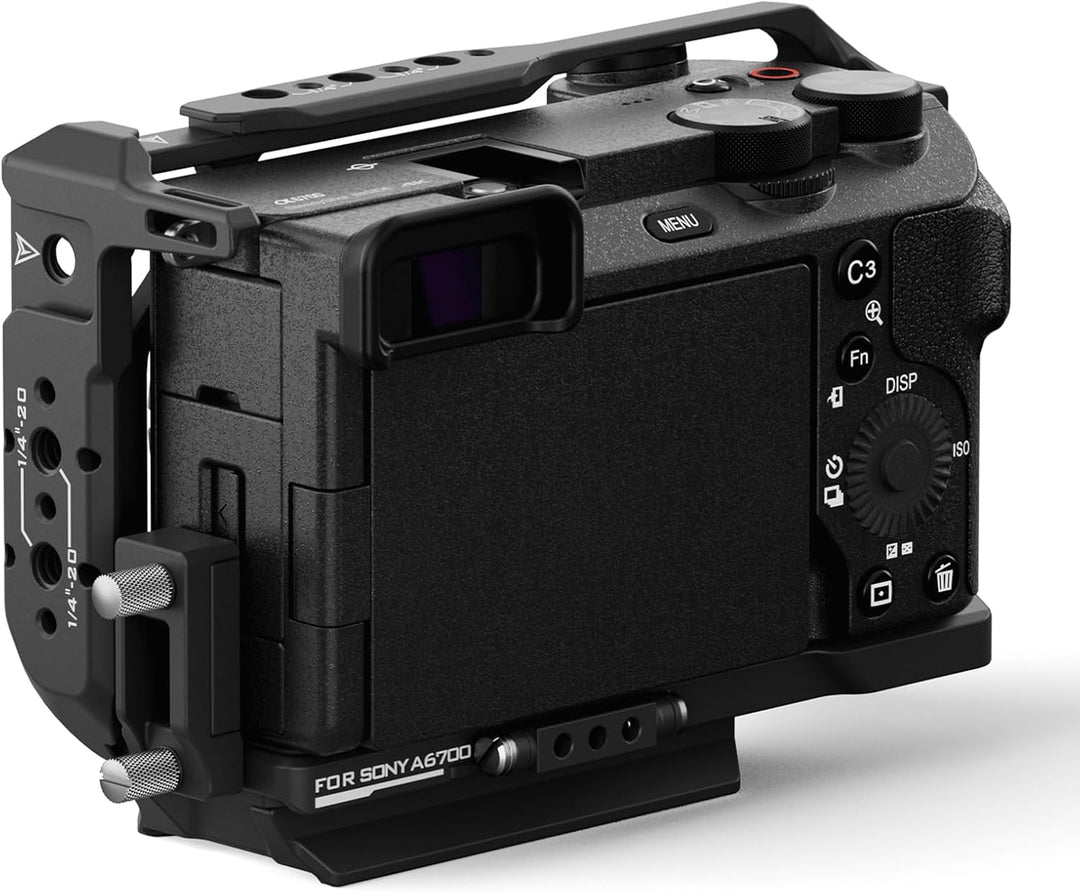 Tilta A6700 Cage, Kamerakäfig Kompatibel mit Sony a6700 mit Arca Grundplatte und HDMI Kabelklemme -
