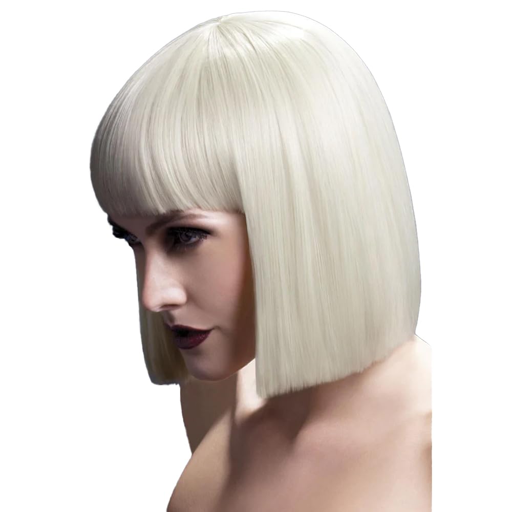 Fever Damen Kurzer Blunt Haarschnitt Perücke mit Pony, 30 cm, Lola Perücke, Blond, One Size, 42490,