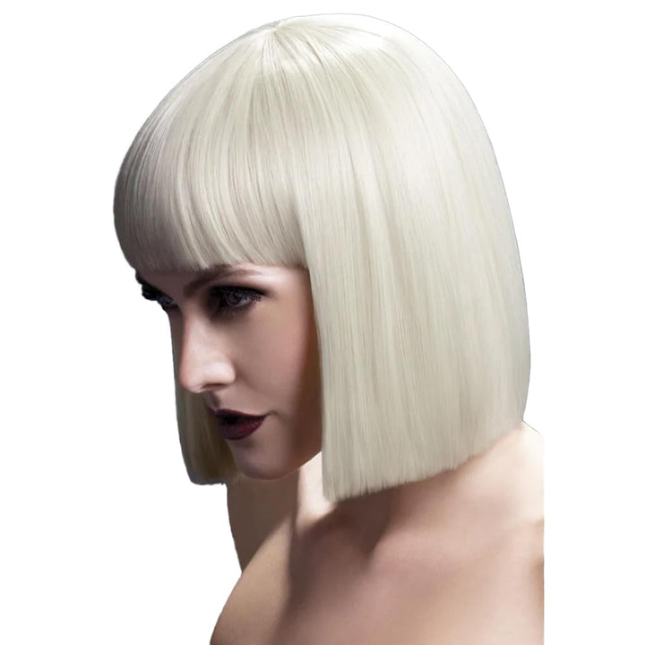 Fever Damen Kurzer Blunt Haarschnitt Perücke mit Pony, 30 cm, Lola Perücke, Blond, One Size, 42490,