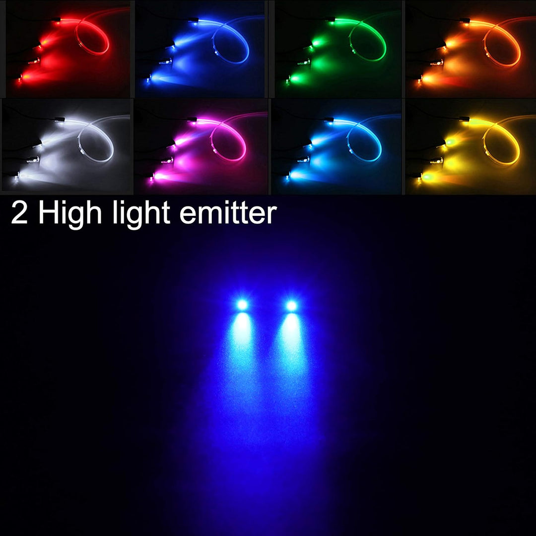 TABEN Auto Umgebungslicht RGB Fernbedienung Dekorative Lampe DIY Refit Flexibles Glasfaserrohr 8 Far