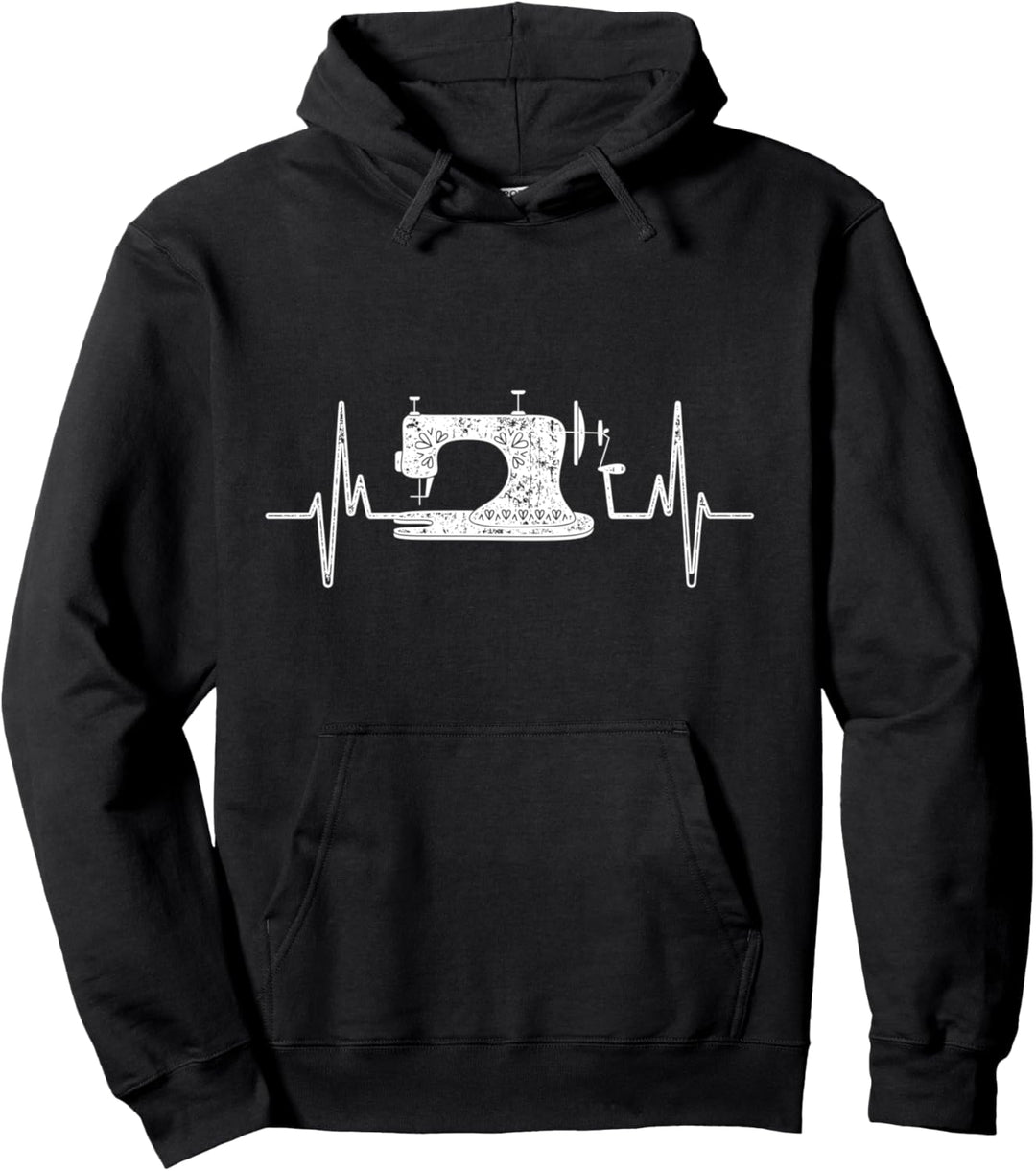 Schneiderin Handarbeit Näherin Nähmaschine Herzschlag Nähen Pullover Hoodie