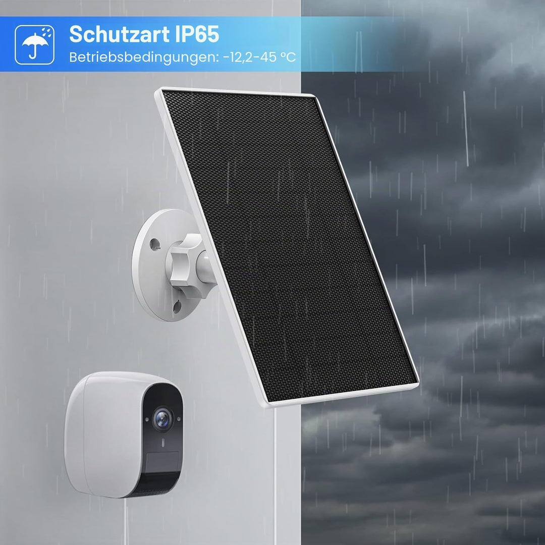 Solarpanel für eufy Kamera, 5 W Solarpanel für Eufy E, 2C/2C Pro, 2/2Pro, E20/E40, Solo, SoloCam-Str