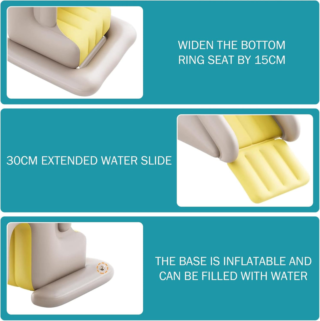 Poolrutsche, 78, 7 x 31, 5 x 33, 5 Zoll PVC PVC aufblasbare Wasserrutsche mit Luftpumpe für Aussen-,