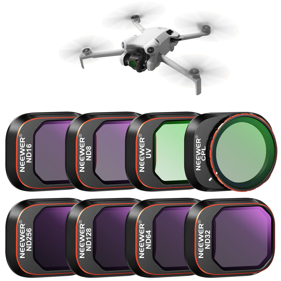 NEEWER ND &amp; CPL Filter Set Kompatibel mit DJI Mini 4 Pro, 8Stk UV CPL ND8 ND16 ND32 ND64 ND128 ND256