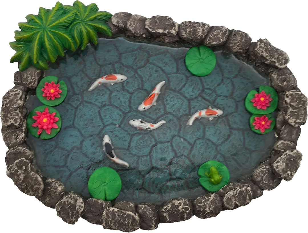 KOI Miniaturteich – Koiteich für einen Feengarten. Ein Miniaturteich für einen Miniaturfeengarten un