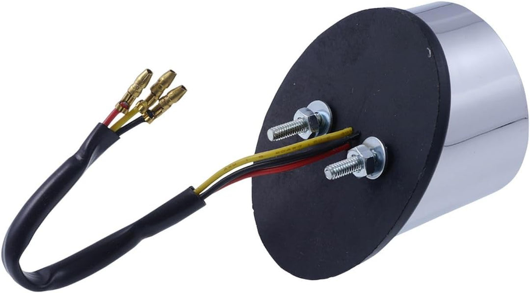 Rücklicht LED OLD SCHOOL TYP1, Motorrad, chrom, rotes Glas