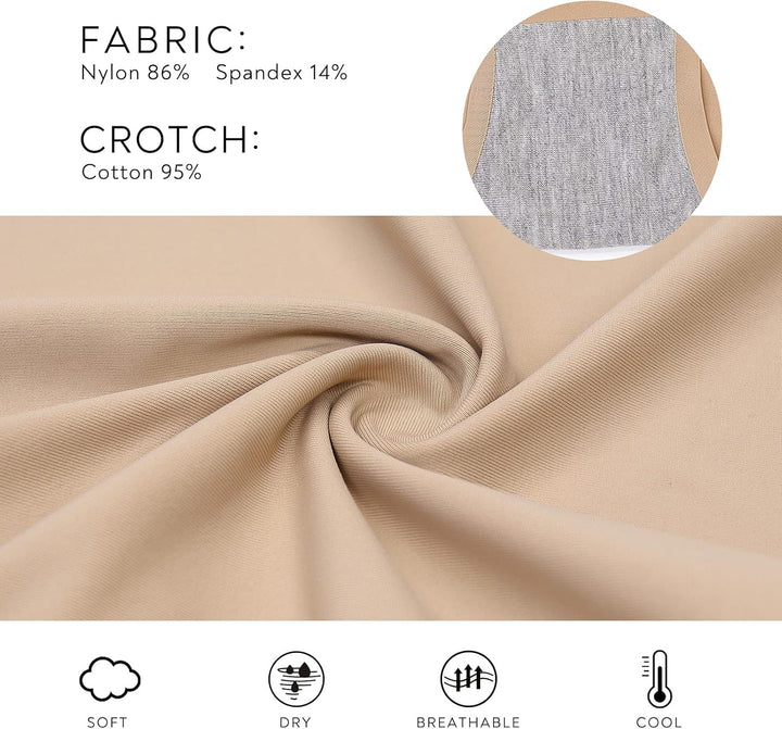 FallSweet No Show Slip mit hoher Taille Unterwäsche für Damen Seamless Panties, 5er Pack XXL Multi,