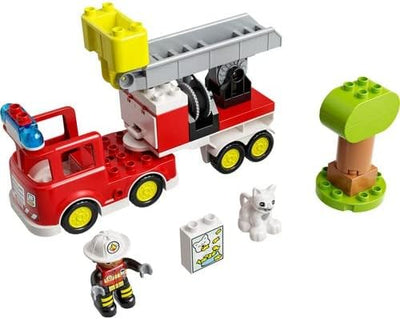 Lego 10969 DUPLO Town Feuerwehrauto Spielzeug, Lernspielzeug für Kleinkinder ab 2 Jahren, Set mit Bl