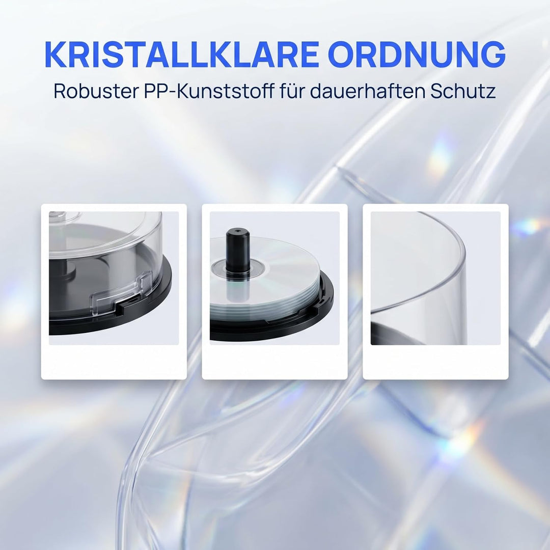 Cabilock 3er-Box Leerer Cd-Eimer Leere Cd-hülle DVD-kuchenboxenhalter DVD-hülle Brieftasche Zur Aufb