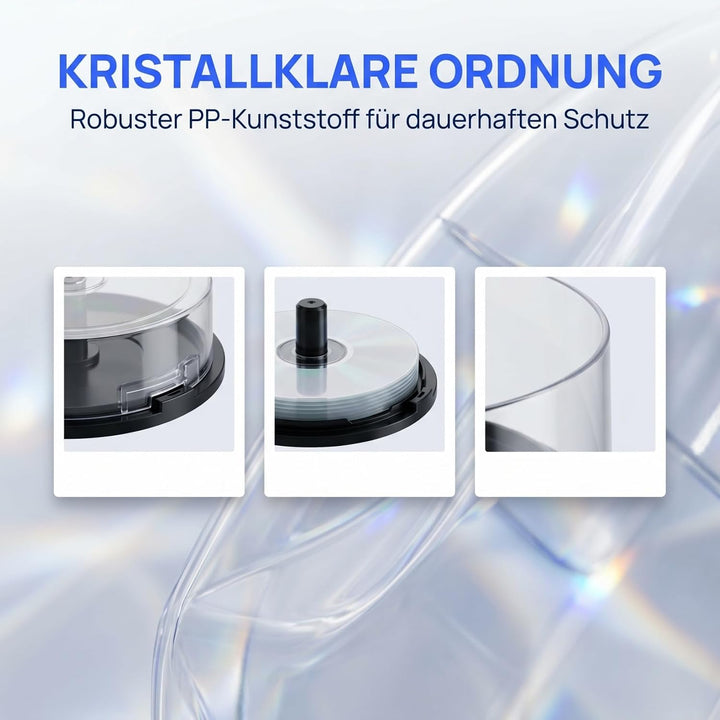 Cabilock 3er-Box Leerer Cd-Eimer Leere Cd-hülle DVD-kuchenboxenhalter DVD-hülle Brieftasche Zur Aufb
