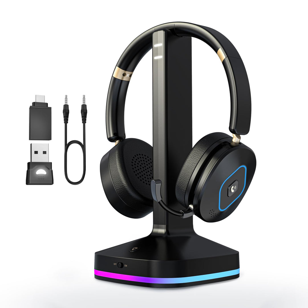 Earbay Kabelloses Headset mit Mikrofon für die Arbeit, V6.0 Bluetooth-Headset mit Geräuschunterdrück