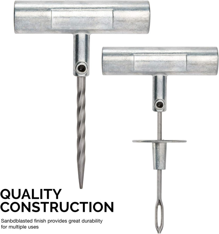 tooluxe® 50002L Reifen-Reparatur-Set Set, Stecker flach und Reifen punktiert | 35-teilig 35 Piece, 3
