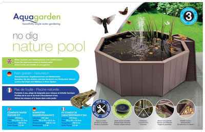 Aquagarden, kein Graben natureteich, erhöhter Teich für Garten oder Terrasse, einfache Konstruktion