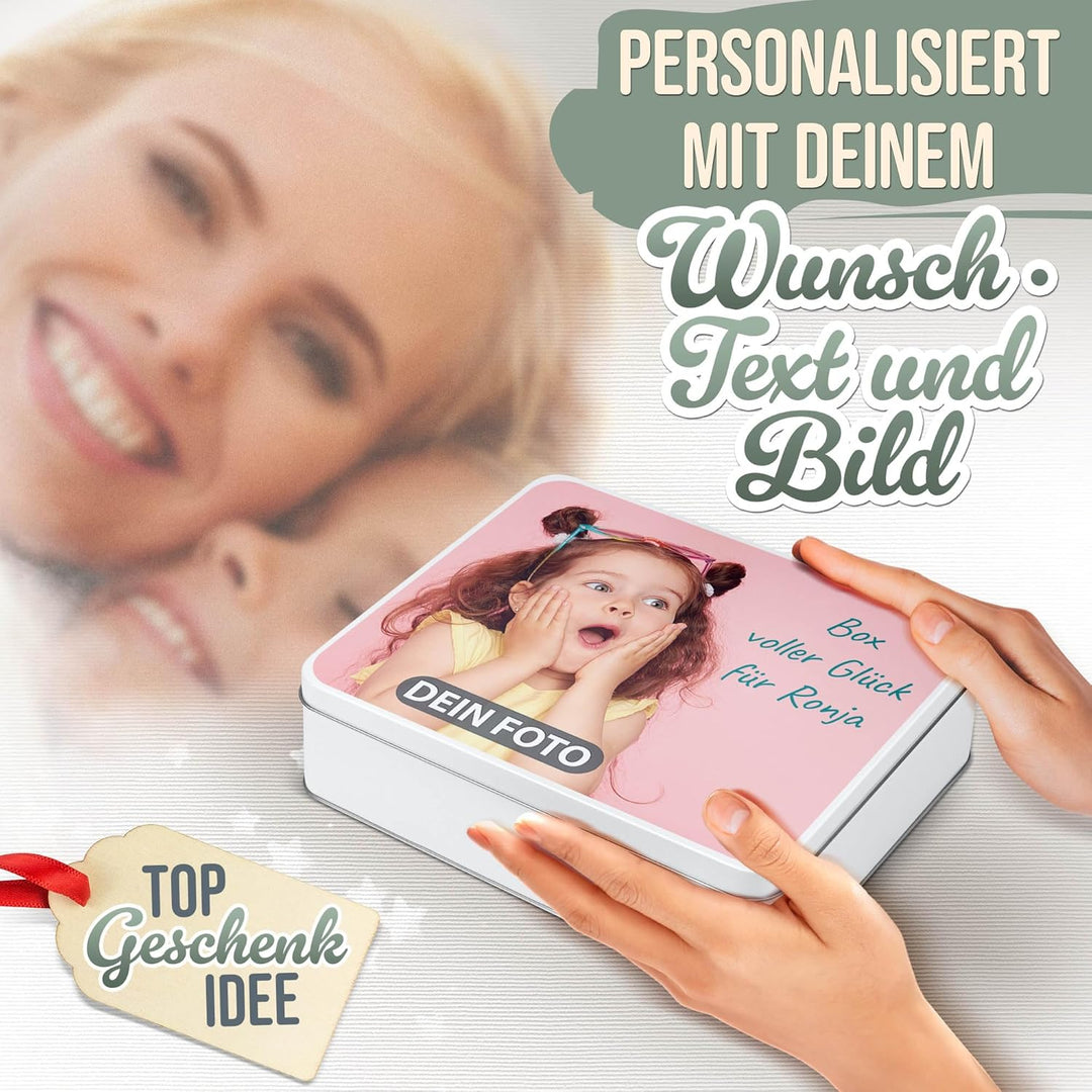 Print Royal PR Geschenkdose mit Foto & Name selbst gestalten - Blechdose bedrucken, Personalisierte